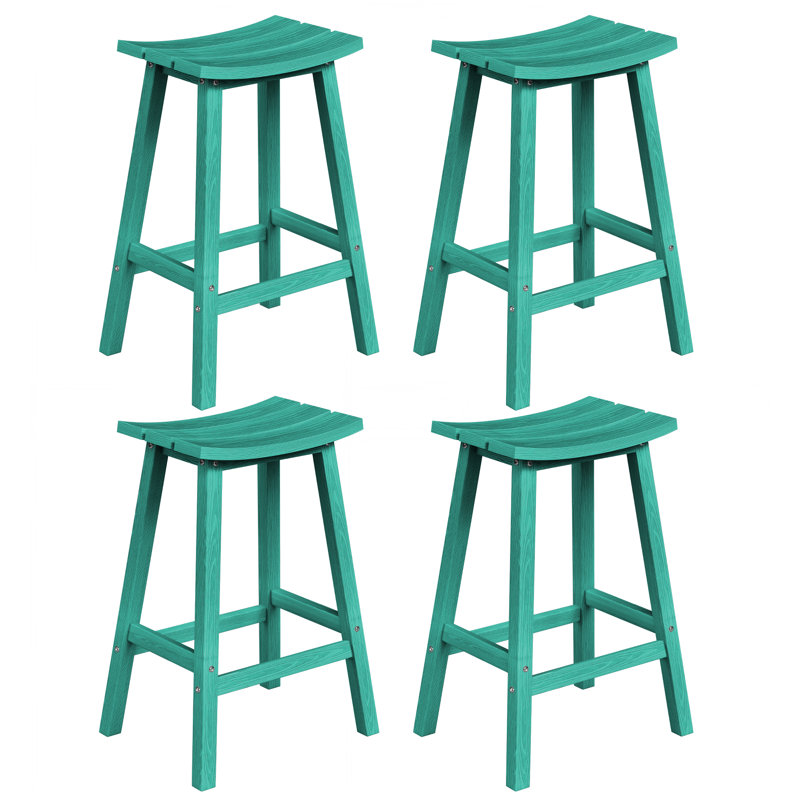 Tabouret de comptoir de cuisine Backless, Bleu lac, 29"