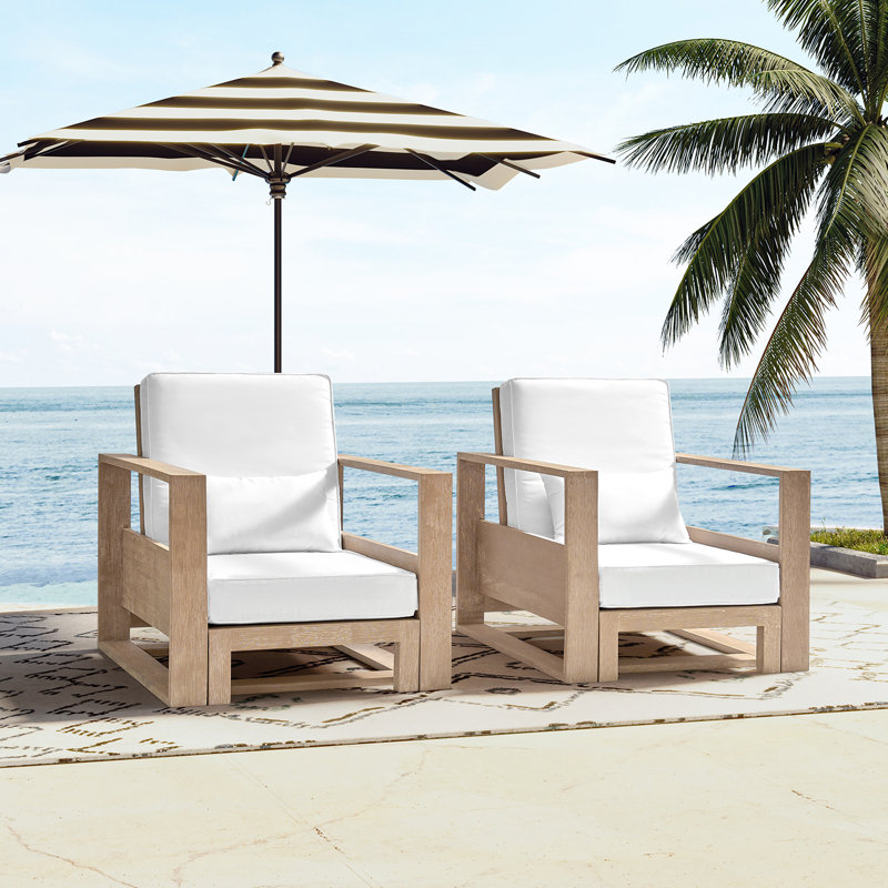 Drakar Solid Wood Chaise Lounge, White