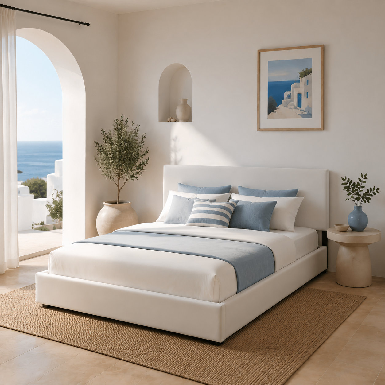 4 Drawers Storage Upholstered Bed
