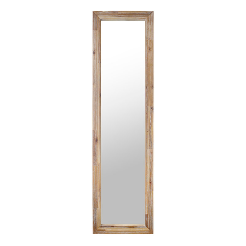 Gaubert Wood Flat Wall Mirror