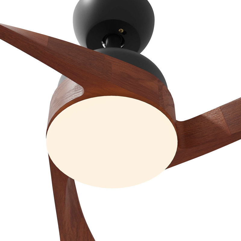 Ventilateur de plafond en noyer de 42 po avec lumière DEL et contrôle Bluetooth