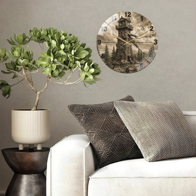 Horloge murale en verre 12 po