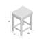 Tabouret de comptoir rembourré 25 po Alim