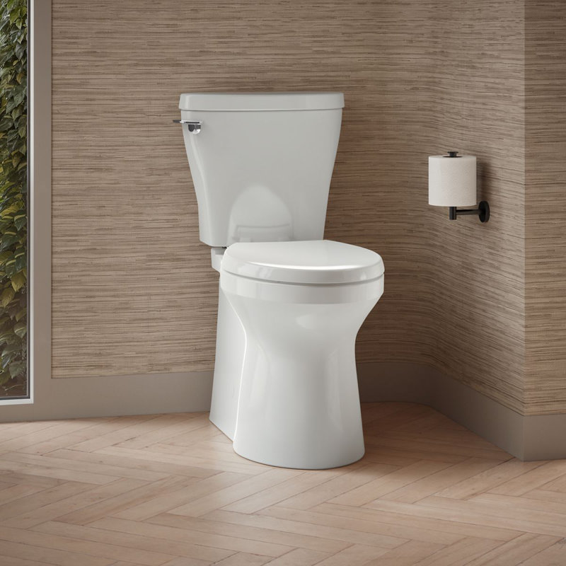 Betello Comfort Height Elongated Toilet Bowl with Skirted Trapway, Seat Not Included, White
