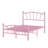 Full Size Charming Heart-Shaped Metal Bed Frame - Sturdy Platform, Noiseless Design, Underbed Storage, No Box Spring Needed - Pink, Full-137799053-137799042