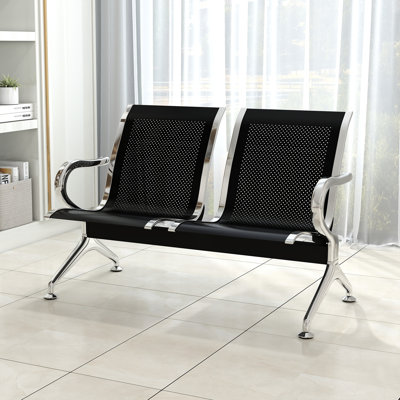 Chaise de réception pour salle d'attente 2 places, chaise robuste pour bureau