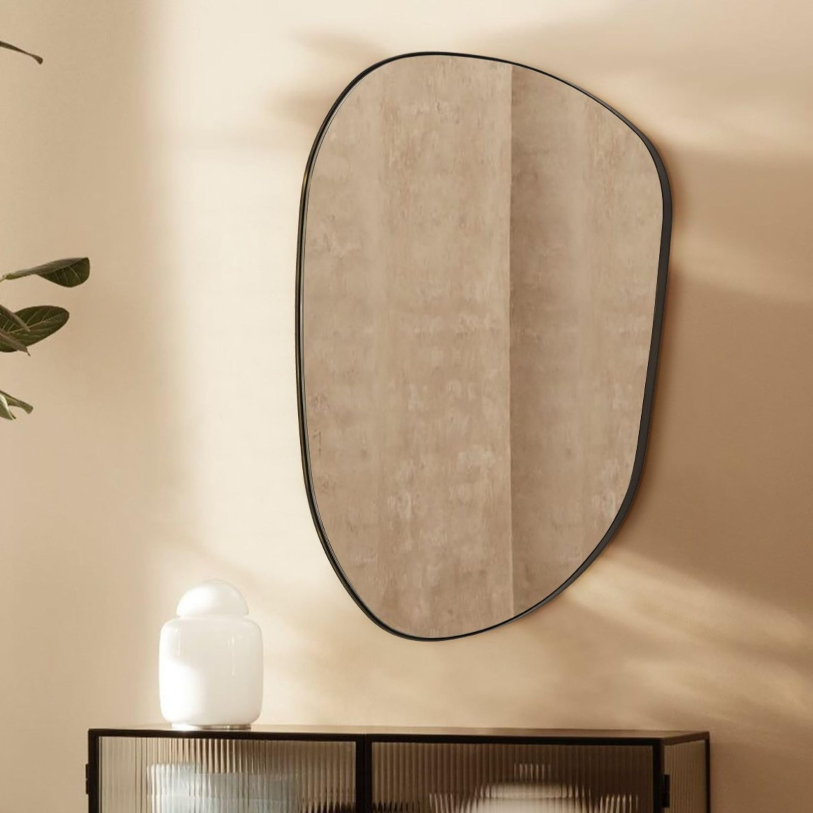 Stainless Steel Mirror, 26" x 36", Matte Black