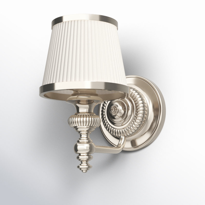 Milton 1 - Light Armed Sconce, Polished Nickel