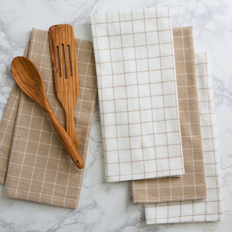 Printed Microfiber Dishtowel Set/4, Beige