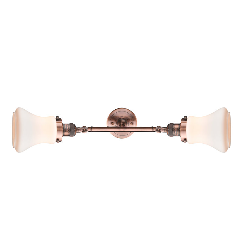 Edda 2 - Light Dimmable Vanity Light, Antique Copper, Matte White, Bulb Not Included