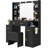 Vanity With Built-In Outlets And Lighted Mirror-1040948148