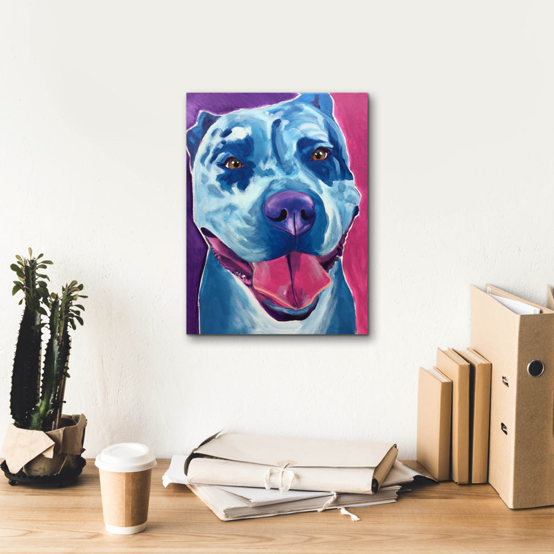 «Pit Bull - Merle» par Dawg Painter, H 16 po x l 12 po x P 0,75 po