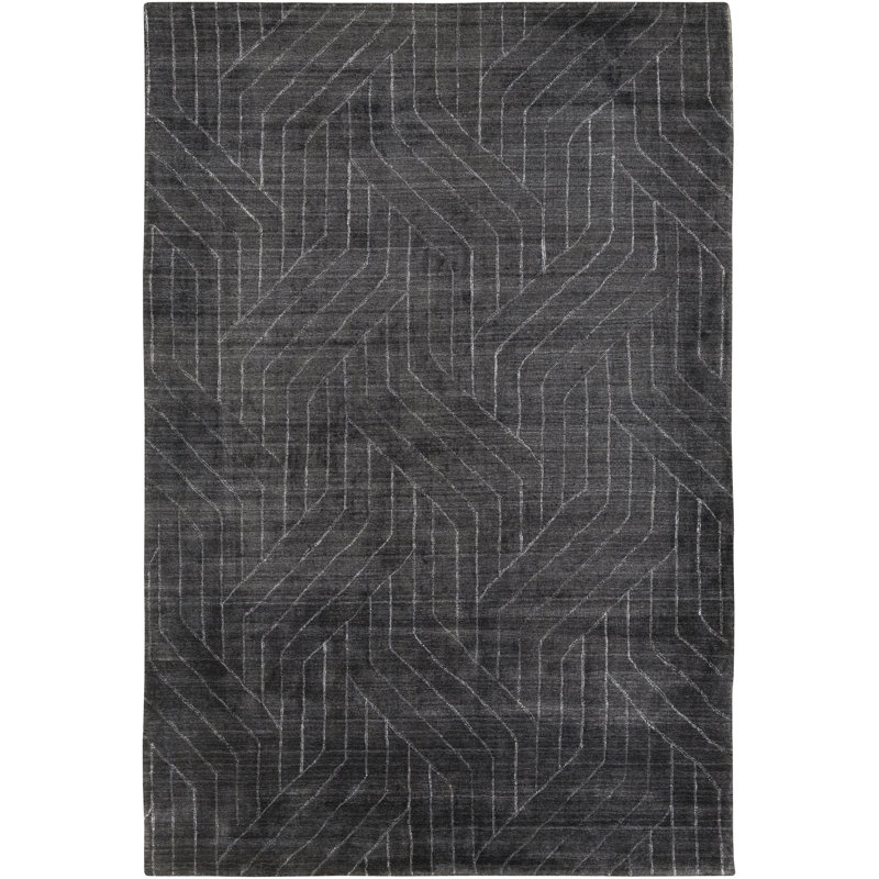 Hollifield Viscose Geometric Indoor Rug, Rectangle 8' x 10'