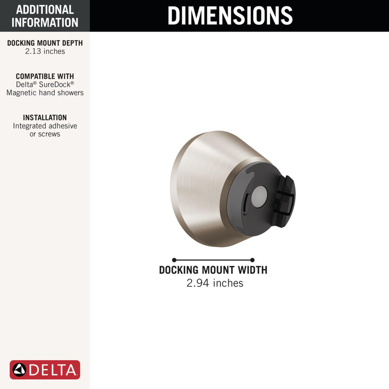 SureDock Magnetic Docking Mount, Spotshield Brushed Nickel