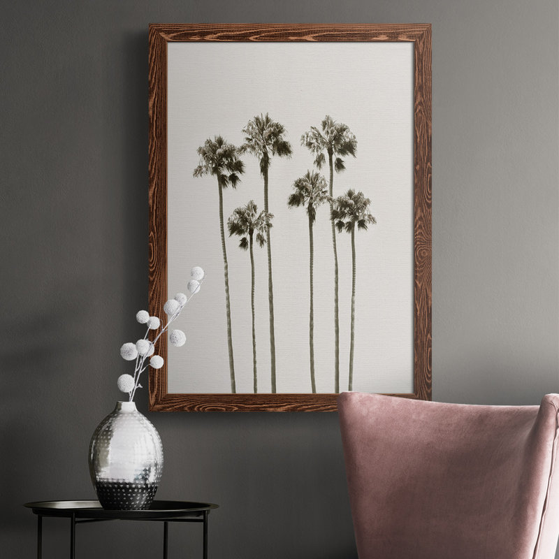 Palm Getaway " Palm Getaway " Print, 43.5" H x 31.5" W x 1" D, Maple Framed