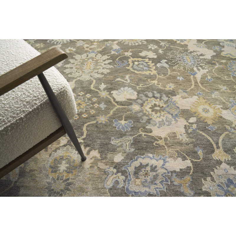 Essex Wool Damask Area Rug, Rectangle 8' x 10'