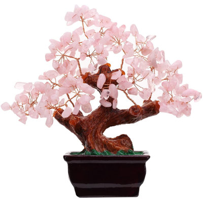 Ahriel 4'' Faux Bonsai Tree in Stone Pot