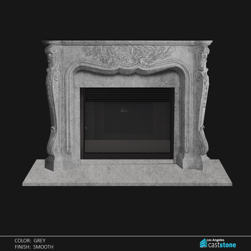 Torrey Fireplace Surround, Gray Smooth