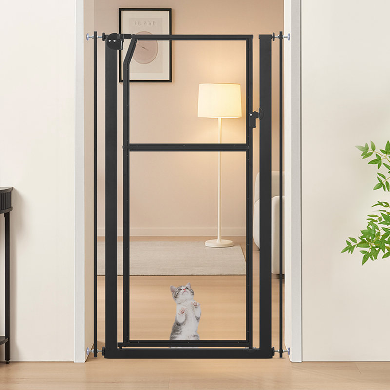 Pressure Mounted Pet Gate, Black