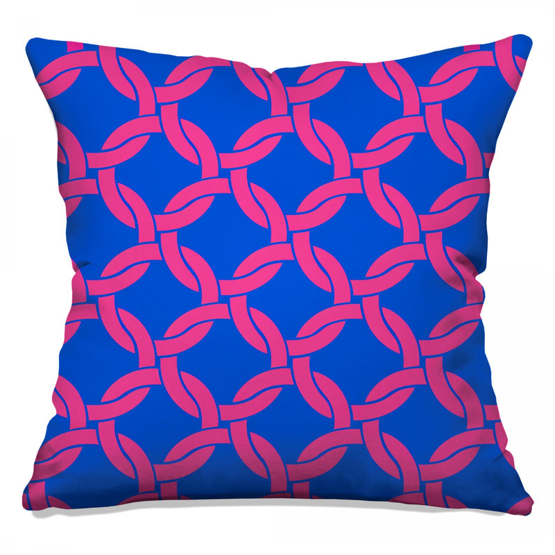 Coussins décoratifs à double face rose et bleu, 20 x 20 inches