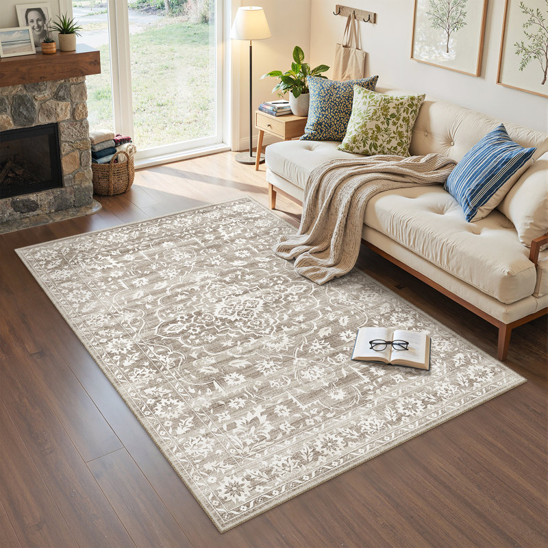 Rectangle Area Rug, Lightbrown, Rectangle 60 x 120cm