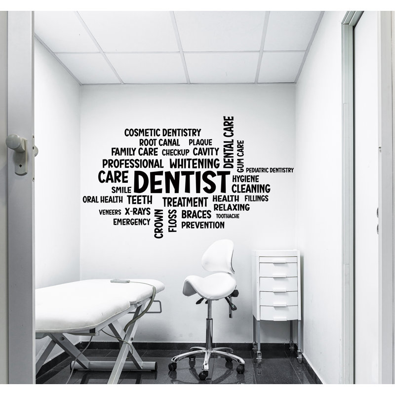 Soins dentaires, autocollant mural, dents, adhésif mural, dents, autocollant mural, 21 po x 35 po, Bleu glacier