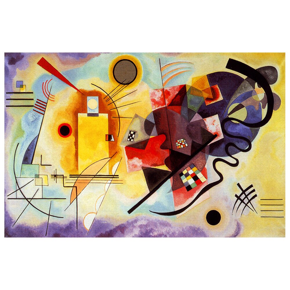 Leinwandbild Gelb, Rot, Blau von Wassily Kandinsky