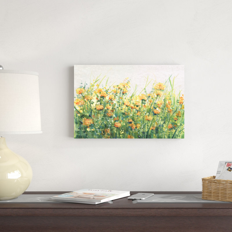 «Garden in Bloom IV» par Timothy O 'Toole - peinture sur toile tendue, H 12 po x l 18 po x P 1,25 po