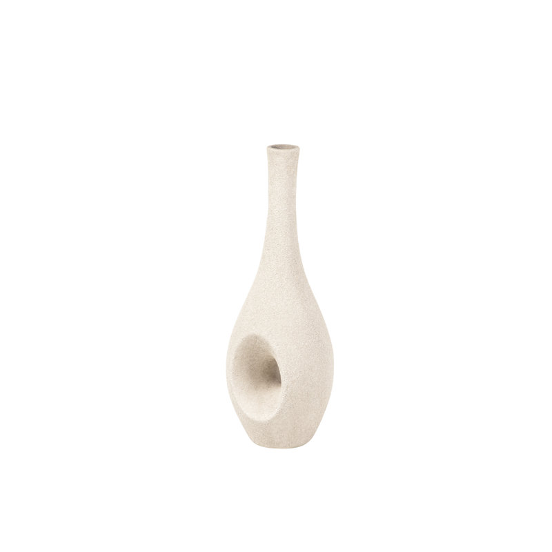 CERAMIC VASE, 40cm, Beige