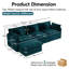 Canapé modulaire surdimensionné en chenille, canapé modulaire en forme de L avec repose-pieds, mobilier de salon 3 places avec coussins-635882108-635882105