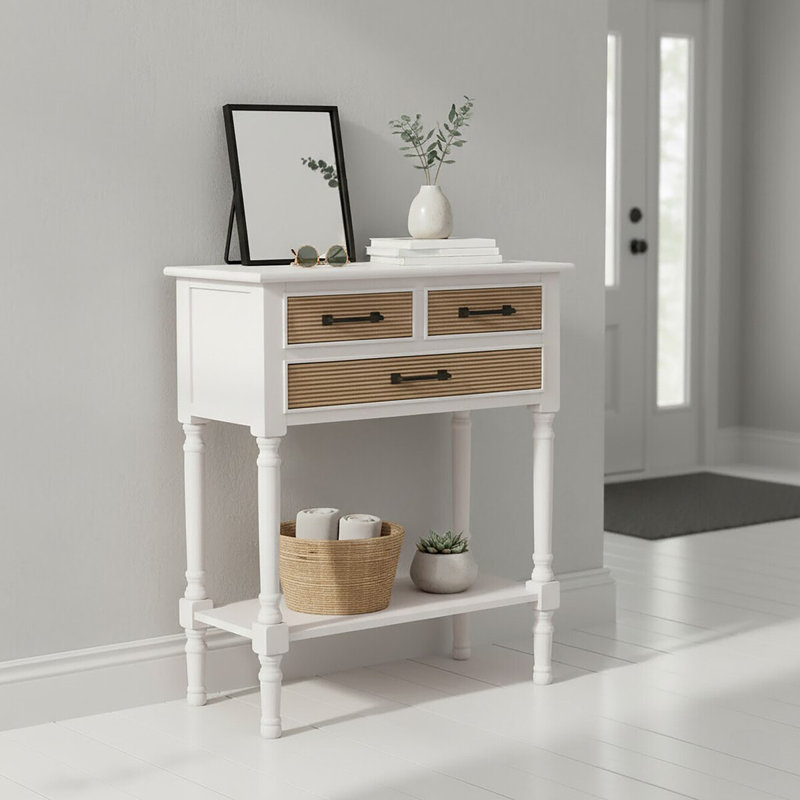 Wine 60cm Solid Wood Top Console Table