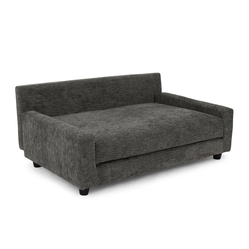 Metro Collection Orthopedic Dog Sofa Bed, Charcoal, Large (16" H x 40" W x 26" D)