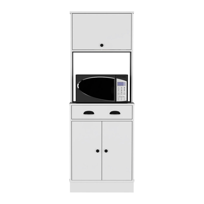 White Kitchen Pantry With 2 Cabinets - Keep Your In And Style Functional 2 Store Kitchenware Efficiently