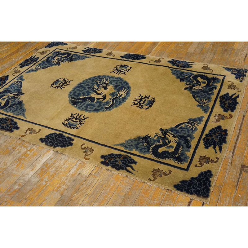 One-of-a-Kind 3'10" x 6'2" Rectangle Hand Knotted Area Rug