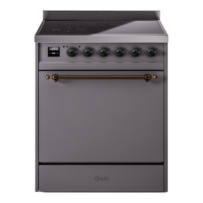 ILVE Nostalgie II Series 30 inch Induction Range with 4 Induction Elements (Solid Door)