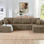 Canapé modulaire en forme de U, canapé modulaire en velours côtelé de style minimaliste moderne-1655207000