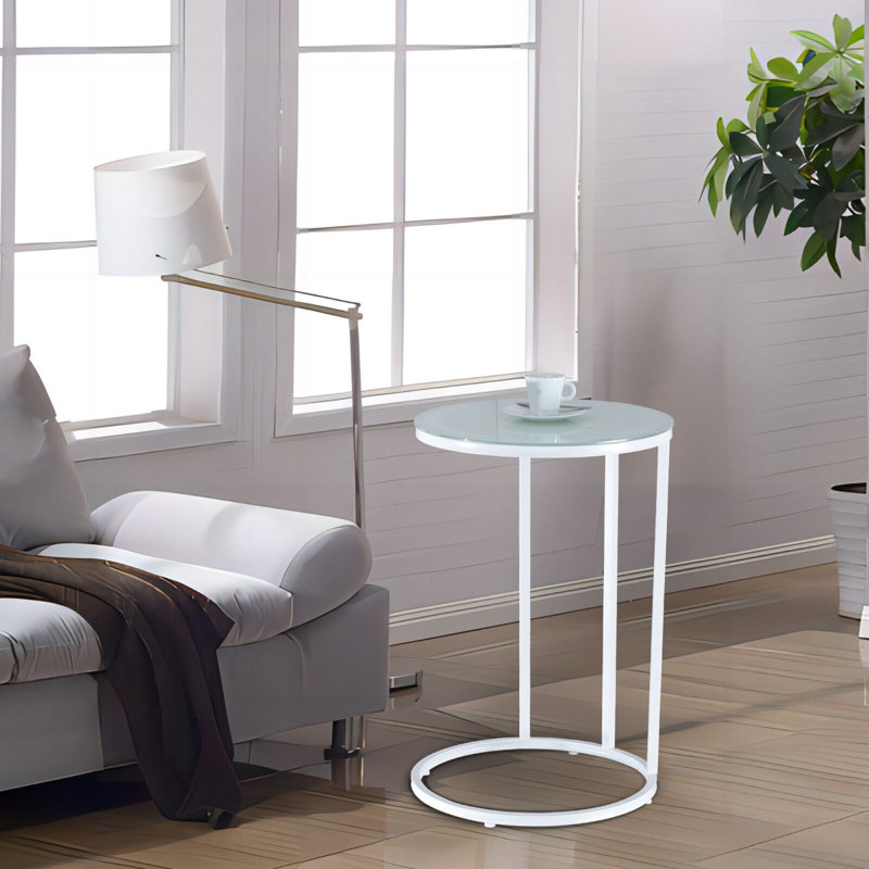 Heston C Table, White, White
