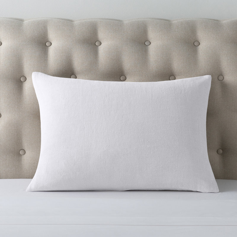 Stone Washed Linen Sham, White, Standard