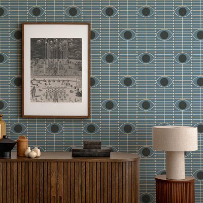 Osidan - Papier peint ombre bleue