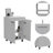 Gevan 23.8 " W Freestanding Standard Free Standing Single Double Single Vanity Bathroom Vanity With Top-1298285648