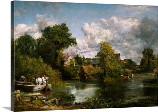 «the white horses» par imprimé sur toile John Constable, 20" H x 30" L x 1,5" D