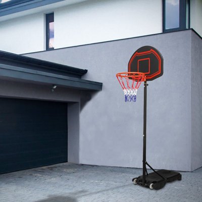 Panneau de basketball portatif à hauteur réglable 5 pieds à 7 pieds 29 pouces avec roues verrouillables et base remplissable