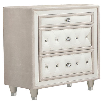 Williams Ivory and Camel 3-drawer Nightstand