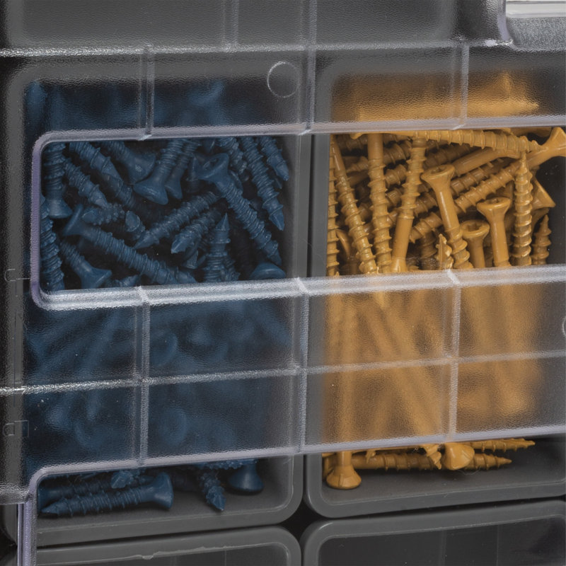 Stalwart Tool Box Organizer - Portable Parts Organizer with Customizable Compartments for Hardware