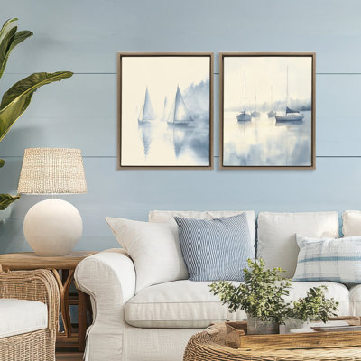 Ensemble de 2 cadres flottants Tides Of Freedom Voiliers, design par Novae