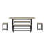 Ensemble de table de salle à manger extensible 5 pièces avec 2 bancs et 2 tabourets-129508799