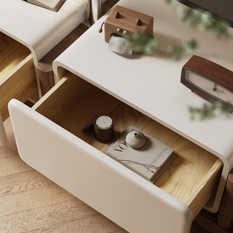 French Cream Style Designed TV Cabinet