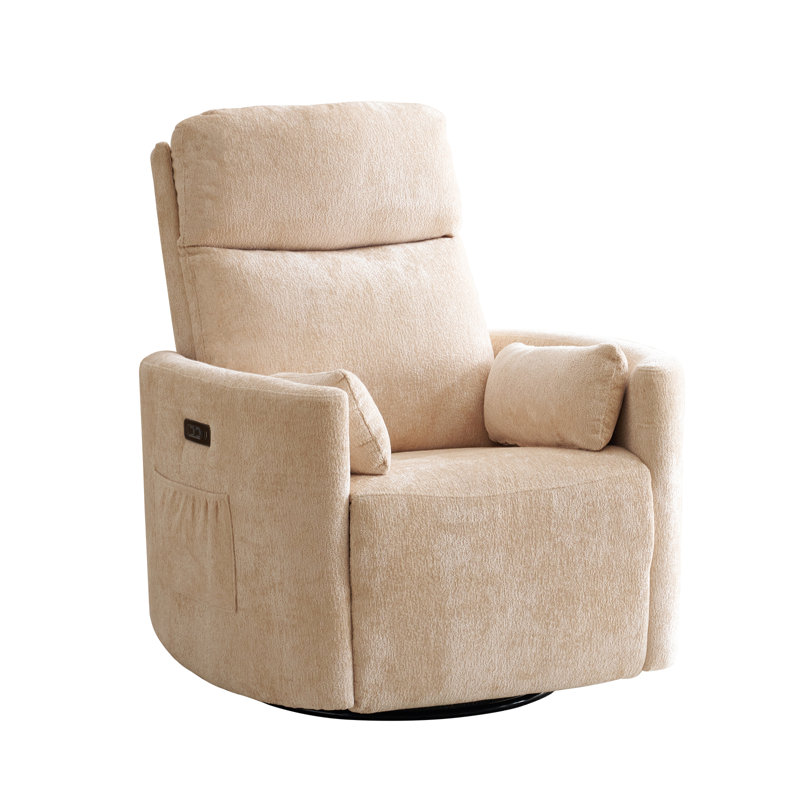 Fauteuil inclinable électrique avec massage et chaleur Veya, Chenille beige