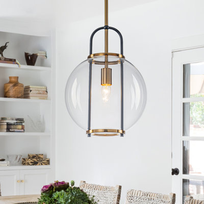Luminaire suspendu sphère en verre 1 lumière