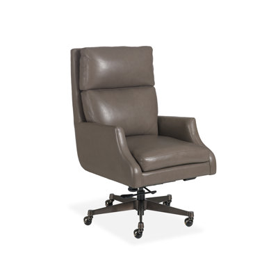Maitland Smith Upholstery Genuine Leather Executive Chair